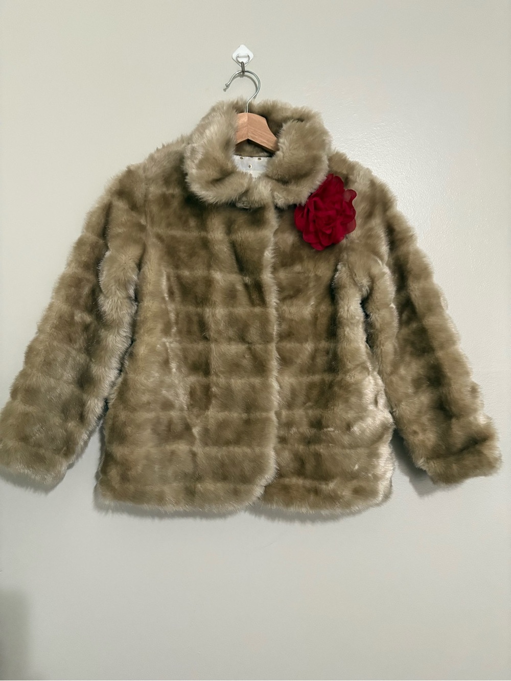 Kate Spade Girl Faux Fur Coat Size 8